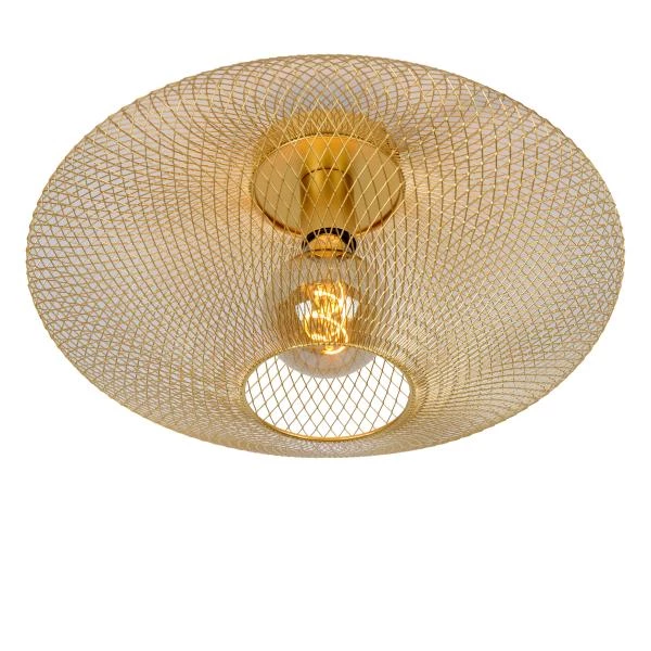 Lucide MESH - Deckenleuchte - Ø 45 cm - 1xE27 - Mattes Gold / Messing - DETAIL 1